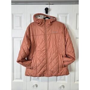 Women's Columbia Copper Crest Hooded  Quilted Jacket Sherpa Lined Size XL